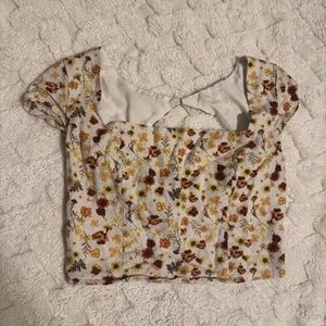 Floral Fall Forever 21 Crop Top